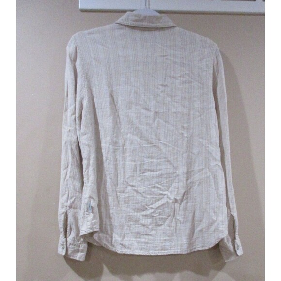 Orvis Classic Collection Linen Blend Shirt Women's Small Button Down Striped - Picture 2 of 10